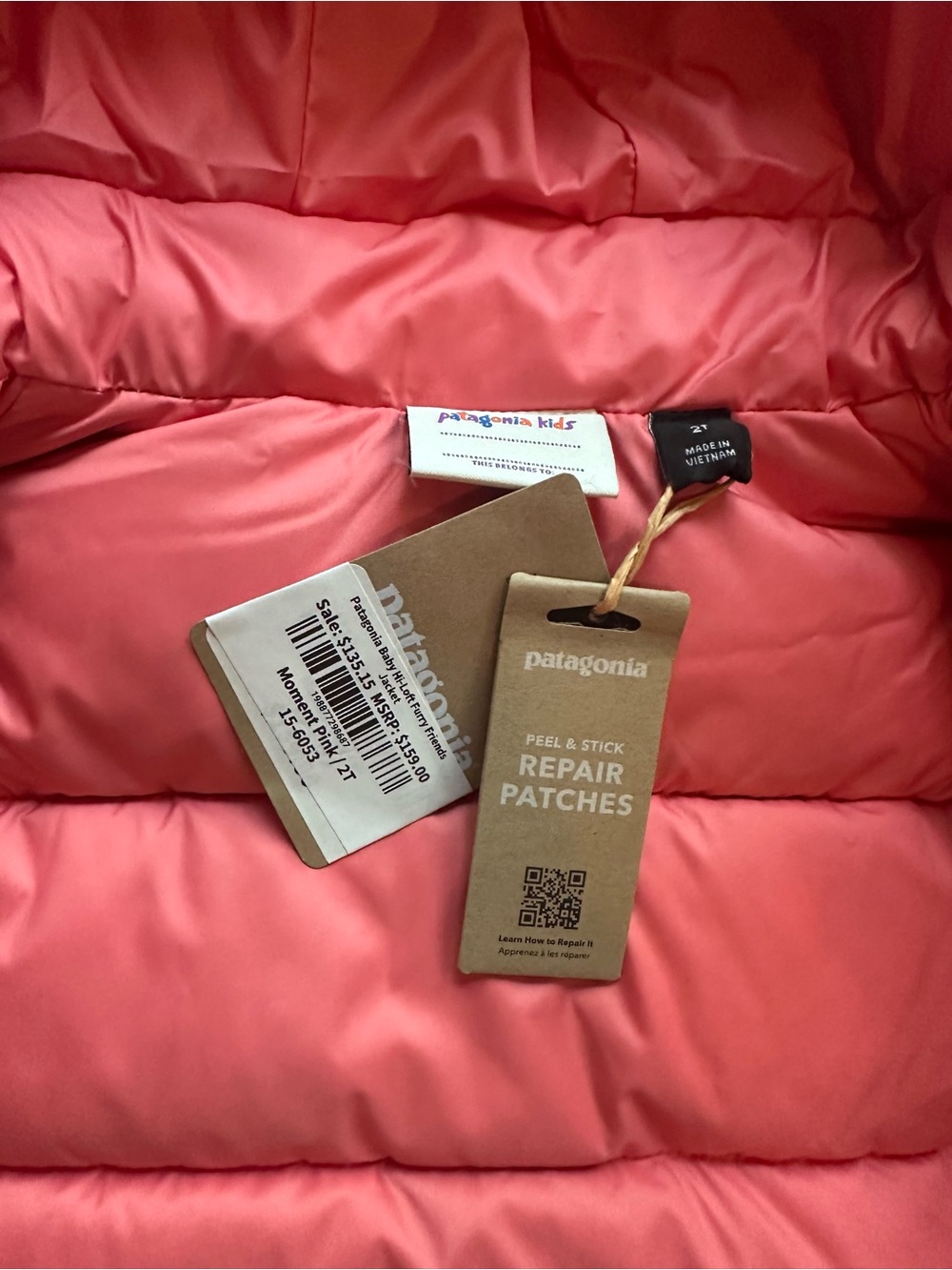 NWT Patagonia 2T Pink Hi Loft Furry Friends Jacket - Picture 4 of 6